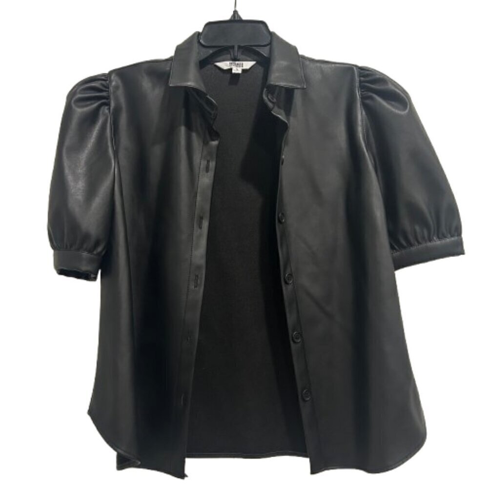 BB Dakota x Steve Madden Black Faux Leather Jacket Women’s Size S